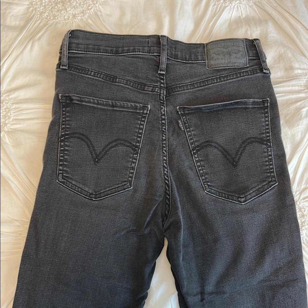 Levi's faded Black Mile High Super Skinny Jeans